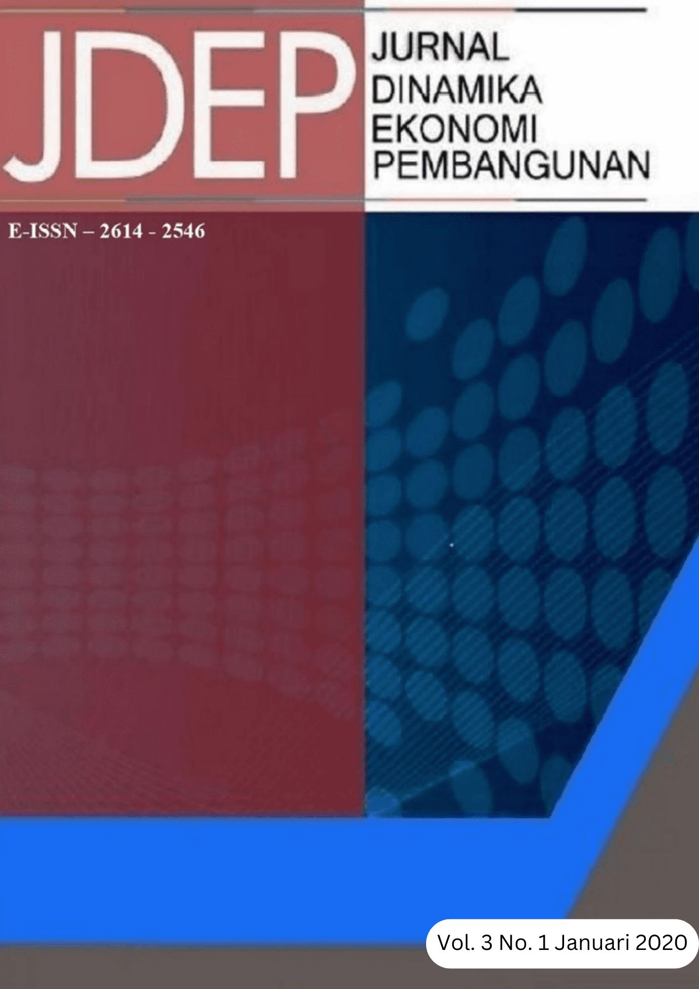 					View Vol. 3 No. 1 (2020): JDEP (Jurnal Dinamika Ekonomi Pembangunan)
				